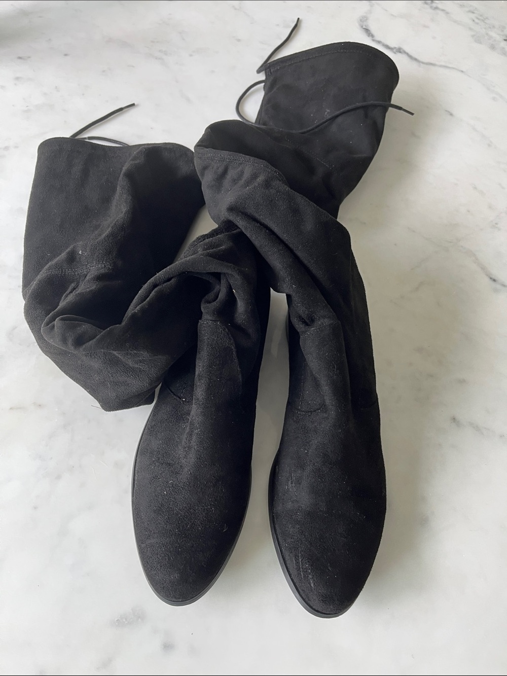 Charles David Black Over-the-Knee Suede Boots